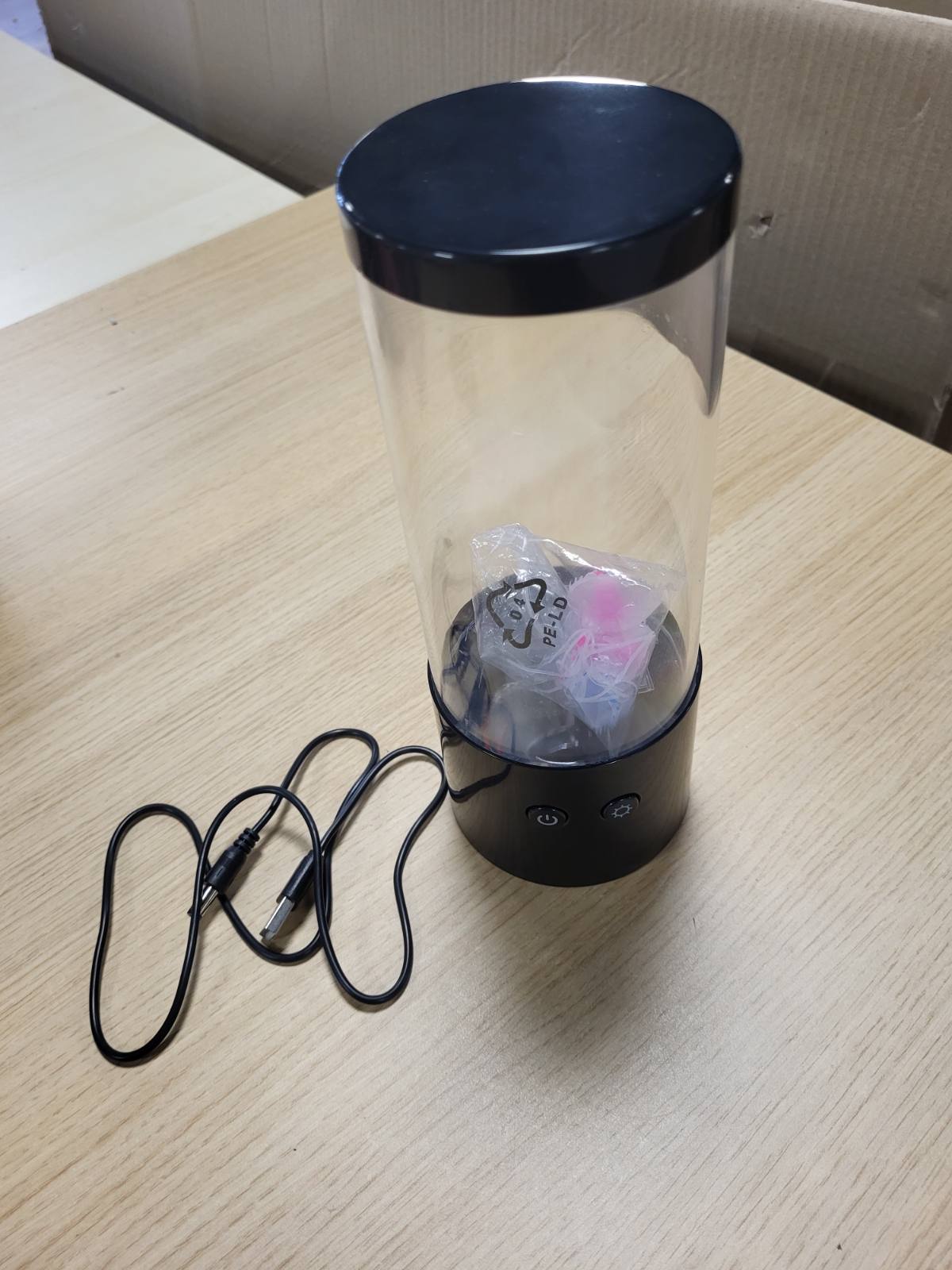 185911 - PAGEZOL Llambë Lave me Kandil deti Realist, me 17 Ngjyra RGB, për Dhomë Gjumi, Dekor Shtëpie, Energji USB/Bateri