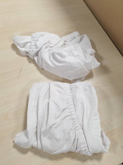 186105 - BASATEX Mbulesa Jastëkësh Organike me mbushje, Pako 2 Copë, Për Qafë dhe Jastëkë Ortopedik, Materiale 97% Pambuk i Certifikuar GOTS + 3% Elastan, Madhësi 40x60cm - 45x65cm, Ngjyra E Bardhë