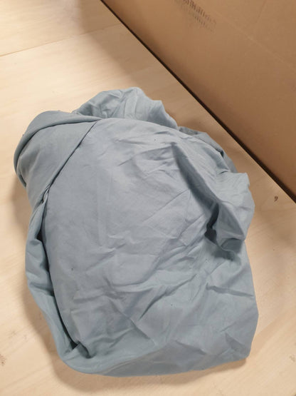 186189 - AMAZON BASICS çarçaf i montuar, 180 x 200 x 30 cm, për dyshekë deri në 30 cm të trashë, material mikrofibër poliester, ngjyra Blu Spa