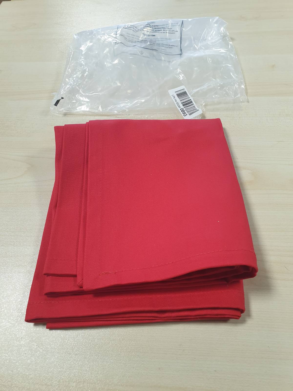 186358 - LEMOS-HOME Mbulesë Tavoline Mbrojtëse 45x150 cm, Material 100% Pambuk, 285g/m², në Ngjyrë të Kuqe