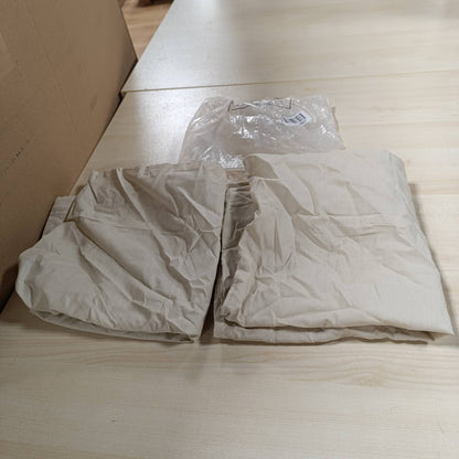 186385 - ALREYA Set 2 Copësh Mbulesa Jastëkësh 50x50cm - 100% Pambuk, Ngjyrë Bezhë