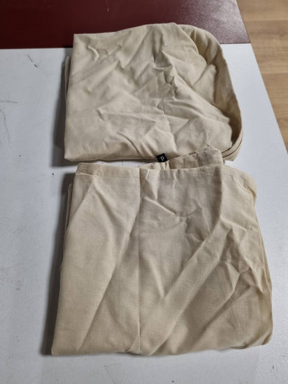 186652 - DREAMZIE - Mbulesë Jastëku Pambuk Perkal, 40x80 cm, Set Prej 2 Copësh, Bezhë, Endur Dendur 57 Fije/cm², E Certifikuar Oeko-Tex