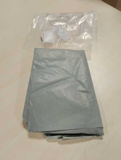 186773 - FLETË LETRE TË GJALLË, 10 copë, 500 x 750 mm, pa acid, për çanta dhuratash, paketime, lule, dasma, punime artizanale - cilësi e lartë (Gri)