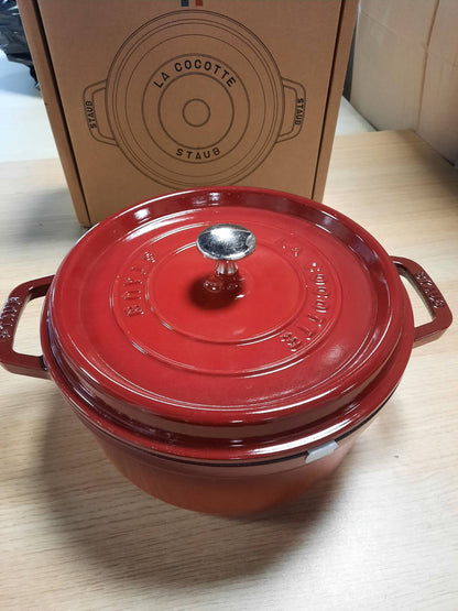 187022 - STAUB La Cocotte Tavë Gize e Kuqe Qershie, 24cm