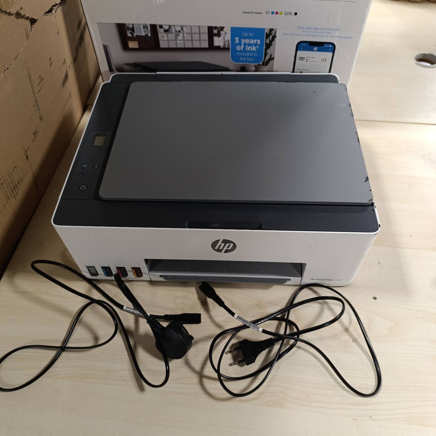 188630 - HP SMART TANK 5105 - Printer Shumëfunksional 3-në-1 me Printim Celular dhe Wi-Fi, Rezervuar i Madh i Bojës, Rendiment i Lartë, Printim me Cilësi të Lartë
