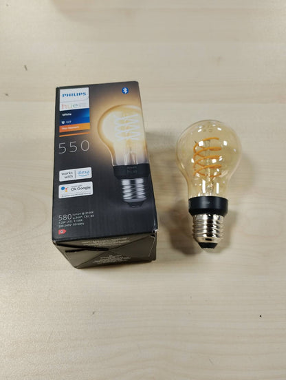 189584 - PHILIPS Hue e bardhë, llambë filamenti klasike, e pajtueshme me Bluetooth, standarde, funksionon me Alexa, Google Assistant dhe Apple HomeKit