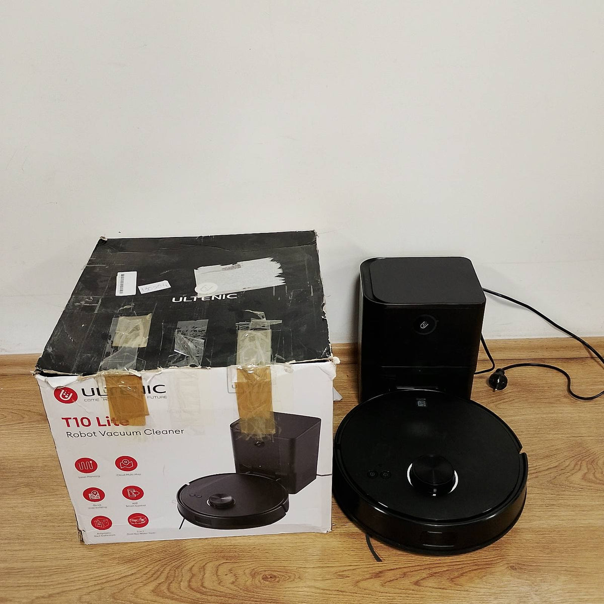 190504 - ULTENIC Fshesë Robotike T10 Lite për Dysheme, me Hartëzim dhe Autonomi 180 Minuta, Fuqi Fshirjeje 5000 Pa, Navigim LiDAR, Kontroll Nëpërmjet APP/Siri/Alexa/Google/IFTT