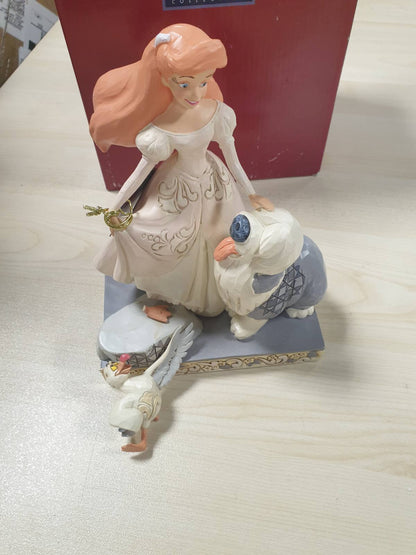 195166 - JIM SHORE - Figurinë e Sirenës Ariel nga Disney, 'White Forest', Materiali: Porcelan