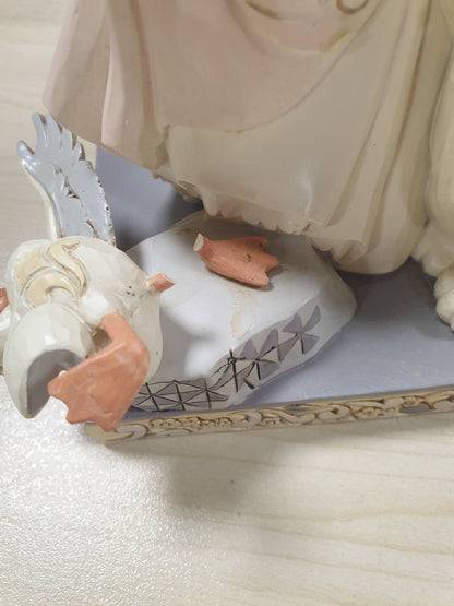 195166 - JIM SHORE - Figurinë e Sirenës Ariel nga Disney, 'White Forest', Materiali: Porcelan