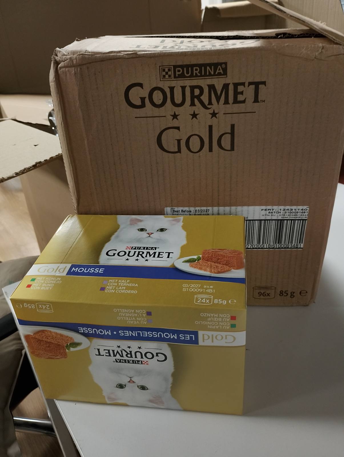 195323 - GOURMET GOLD Les Mousselines: Lepur, Viç, Qengj - Paketim 96 x 85g