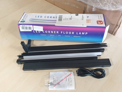195745 - LUMINEXDESIGNS Llambë Dyshemeje LED, Llambë Këndi RGB 150cm - Errësim, Shumëngjyrëshe me Telekomandë, Kontrolli i Zërit Alexa, Ndriçim Ambient, Kolonë e Ndryshueshme të Ngjyrës për Dhomë Gjumi, Dhomë Lojërash
