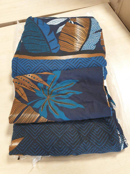 195749 - DOUCEUR D'INTÉRIEUR Komplet i Krevatit 3 Copë, Alianor Blu, 100% Pambuk, Madhësia 260 x 240 cm