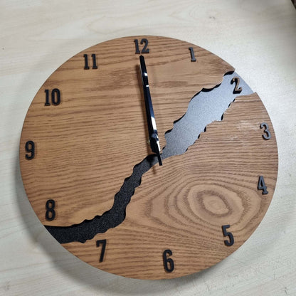 195761 - BEFLOURISH Orë Moderne prej Druri për Muri, e Heshtur për Zyrë, Dhomë Ndenjeje, Kuzhinë, Shkollë, Dhomë Fëmijësh, Madhësi 30 cm