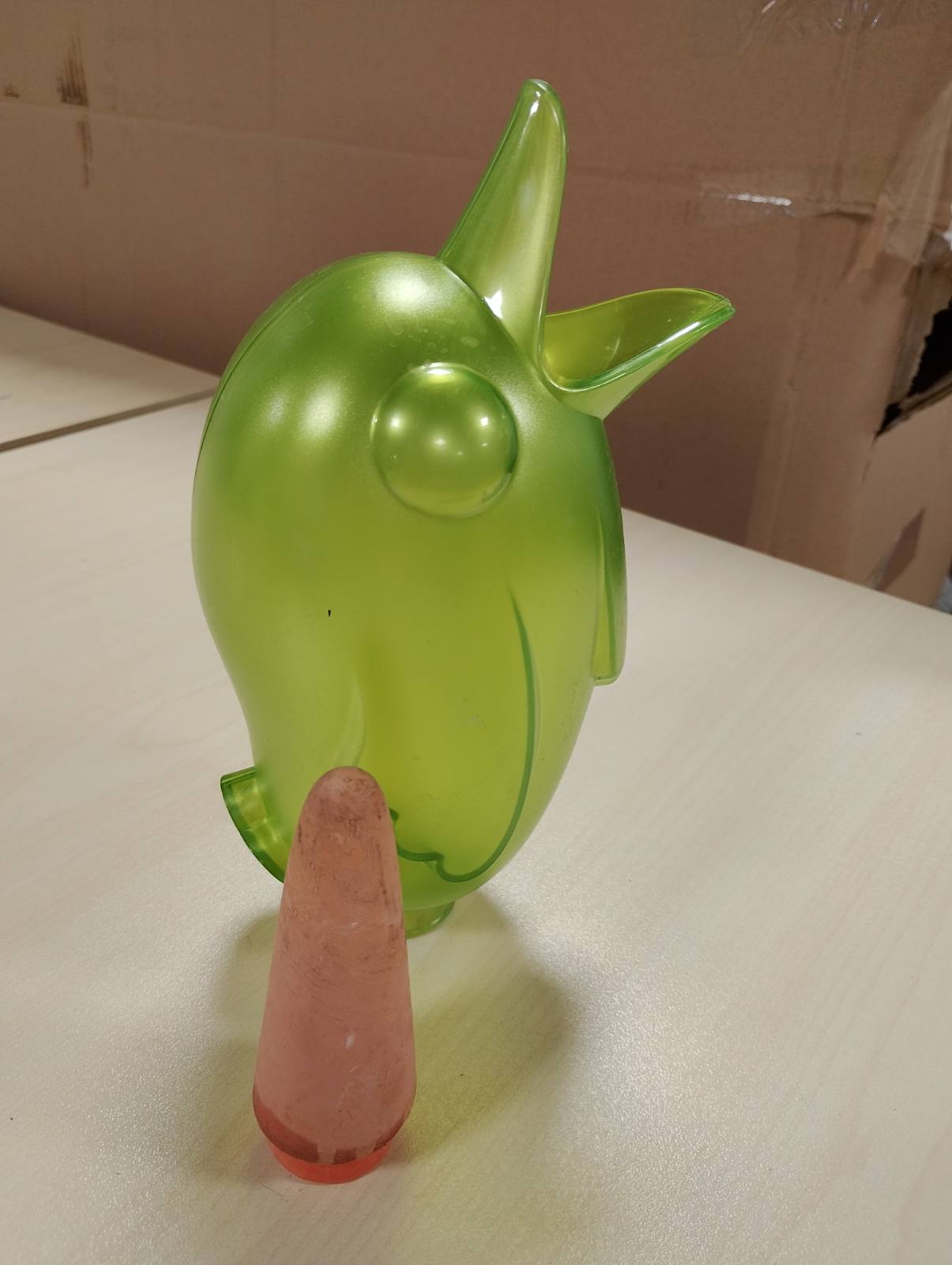 196907 - SCHEURICH Bördy XXL, Dispensator Uji, i Bërë nga Plastika dhe Koni Prej Balte, Ngjyra E Gjelbër Pearl, Lartësi 33cm, Kapaciteti 1.0L