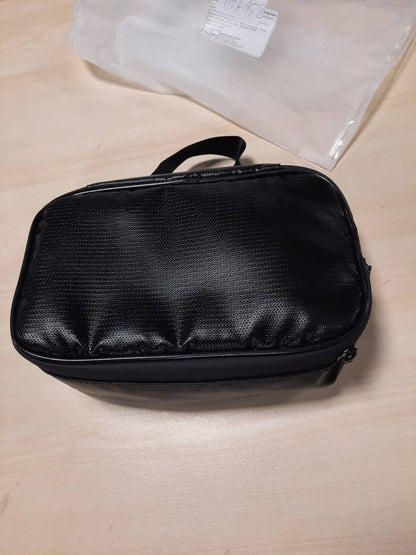 197152 - OUKENS Çantë Dokumentesh Zjarrrezistente dhe të Papërshkueshme nga Uji me Kyç dhe Zinxhir, Kuti Ruajtjeje Portative e Vogël, e Përshtatshme për Udhëtim, Ngjyra e Zezë
