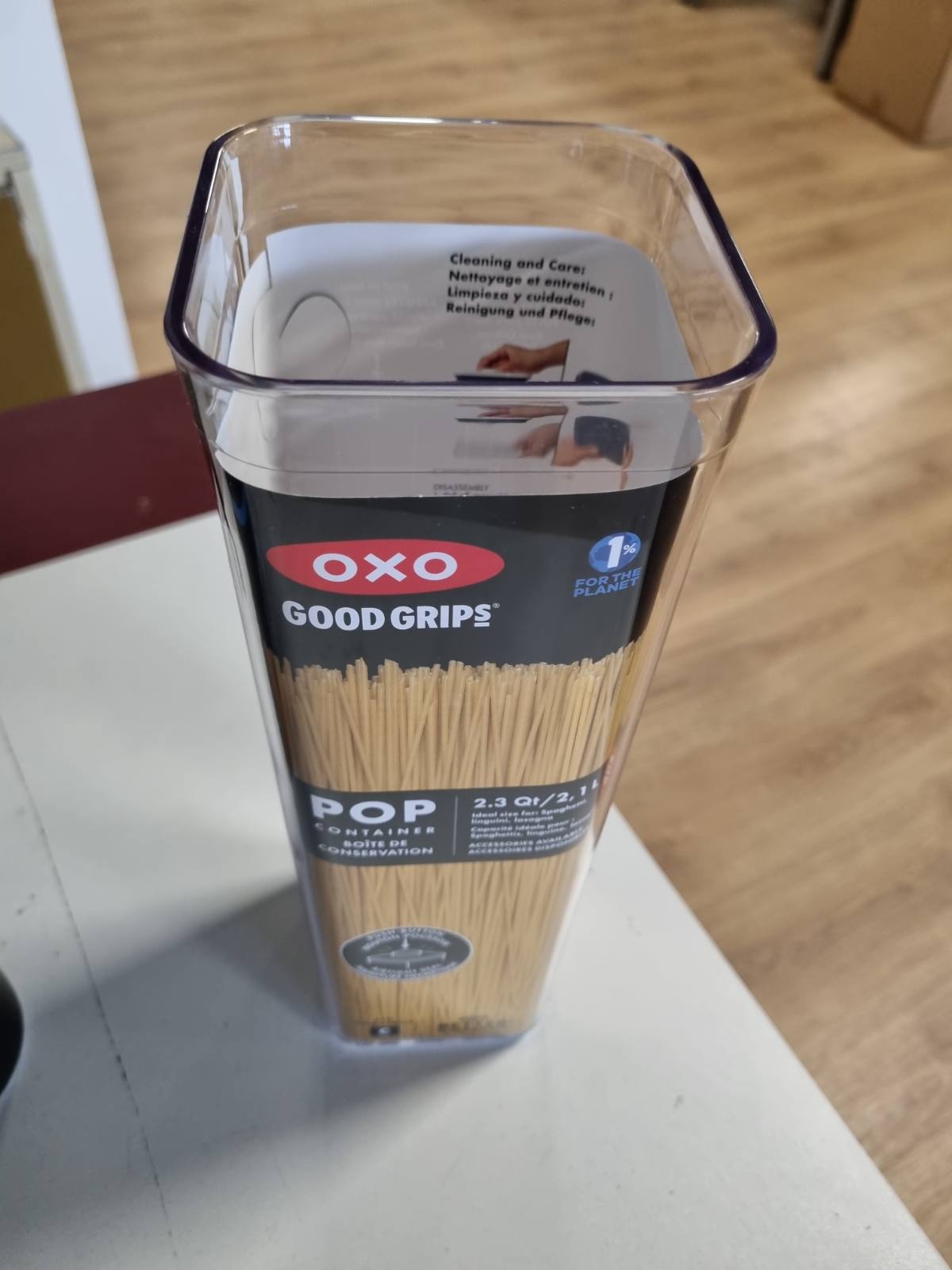 197326 - OXO GOOD GRIPS - Enë Hermetike e Vendosshme në Grumbull për Ruajtje Ushqimi, Kapaciteti 2.1 Litra, Përshtatshme për Spageti dhe të Tjera, Transparente, Modeli 11233800V1MLNYK