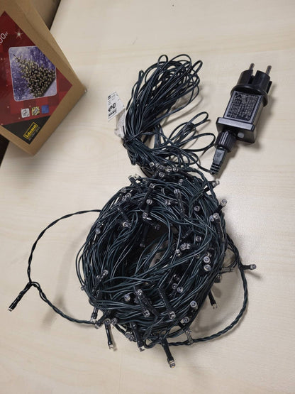 197486 - IDENA 31805 - Drita LED me 200 LED në të Bardhë Ultra të Ngrohtë, për Përdorim të Jashtëm dhe të Brendshëm, të Certifikuara nga TÜV dhe GS, Kohëmatës 8-orësh dhe Transformator, 29.9 m të Gjata, Dekor për Festa dhe Krishtlindje
