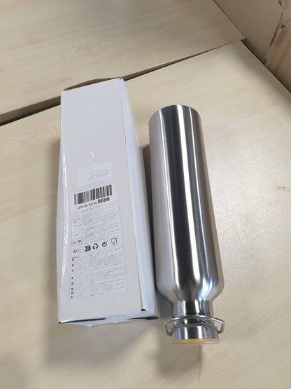 197997 - SHISHE UJI prej çeliku inox, me kapacitet 1L, termos i izoluar, i papërshkueshëm nga rrjedhjet, pa BPA, për pije të nxehta dhe të ftohta - ideal për zyrë, sport, shkollë, fitnes