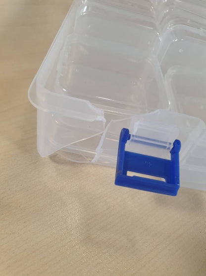 198217 - FUNTOPIA Kutitë e Vogla Ruajtës Plastike Transparente me 40 Pjesë, për Rruaza, Bizhuteri, dhe Pajisje Artizanale