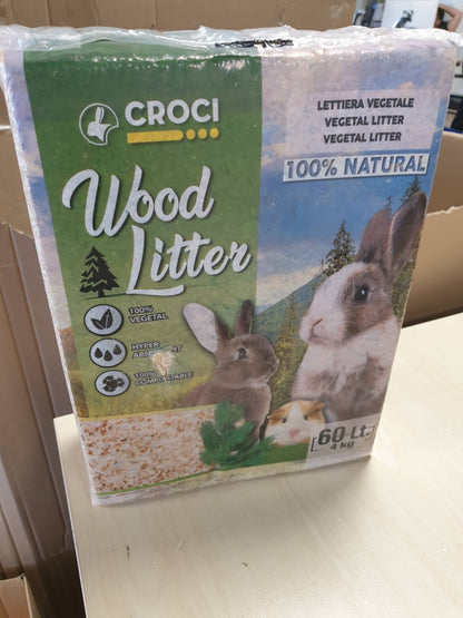 198692 - CROCI Mbeturinë nga Druri me Bazë Bimore, Natyrale për Brejtës, Kapacitet 60L, Pesha 4kg