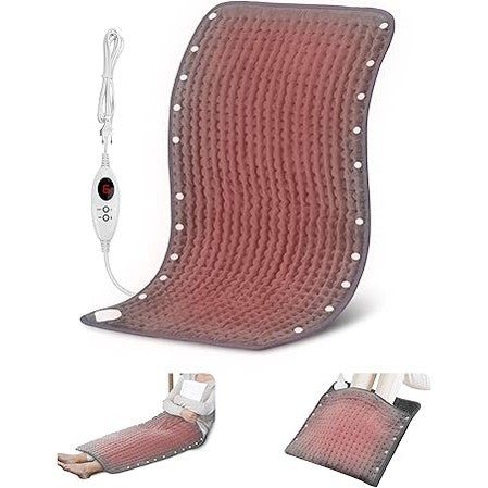 11418 - Pllakë elektrike ngrohëse Snailax e madhe për shpinë, qafë, supa, bark, këmbë, 84 x 43 cm, me fikje automati