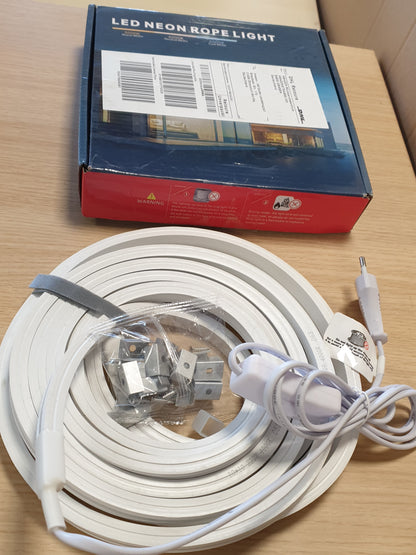 255663 - SUCIKORIO Shirit LED Neon 5m, Silikon, IP65, i bardhë natyral, 4000K, 10mm, 230V