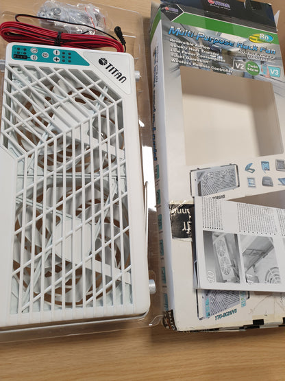 255048 - TITAN Ventilator çatie, 12V DC, 140 mm, i dyfishtë, i kthyeshëm, kontroll pa tel