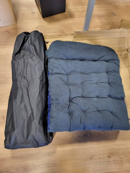 208205 - ATORPOK SHOP Krevat Kampingu për të Rritur me Jastëk dhe Çantë Mbajtëse, Kapacitet 204kg, Portativ, Material Poliester, Ngjyrë Blu