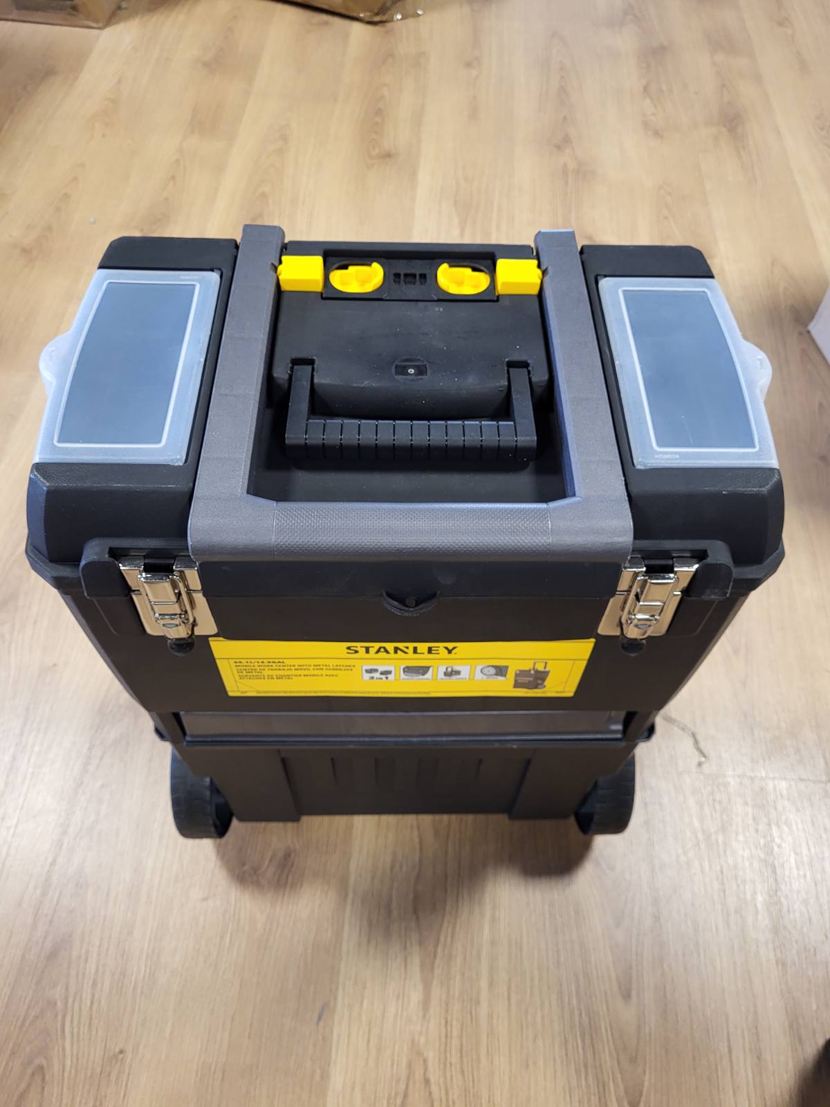 208538 - STANLEY Rolling Workshop, dy Kutite Veglash të Përdorshme Veçmas, prej Plastike të Fortë, me Rrota të Mëdha për Punë të Rëndë, me Brava Metalike dhe Organizues në Kapak, Modeli 1-93-968