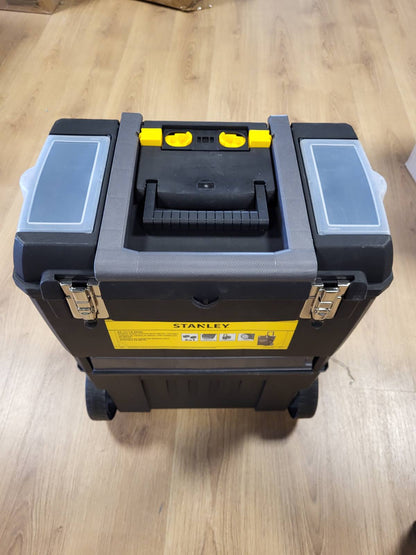 208538 - STANLEY Rolling Workshop, dy Kutite Veglash të Përdorshme Veçmas, prej Plastike të Fortë, me Rrota të Mëdha për Punë të Rëndë, me Brava Metalike dhe Organizues në Kapak, Modeli 1-93-968