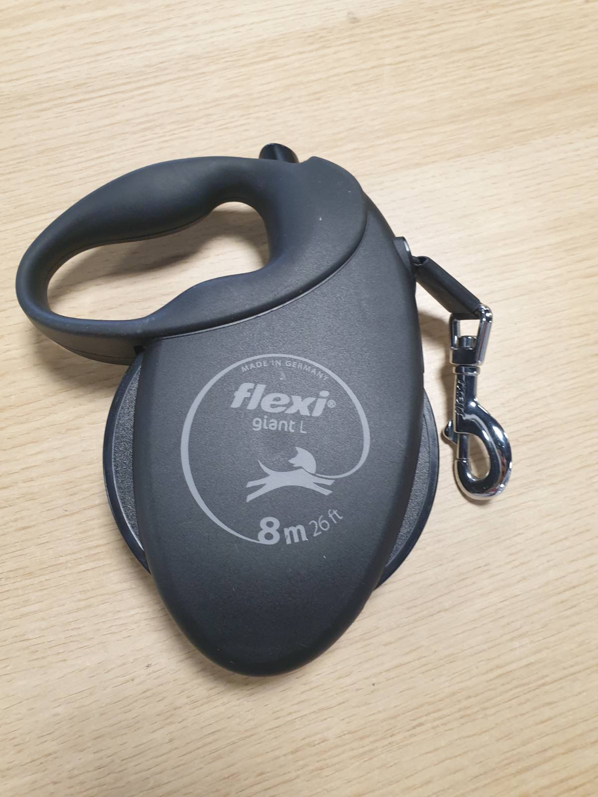 208581 - FLEXI® Rrip i Zi Giant Black Edition L me Zinxhir të Tërheqshëm, 8 m, për Qen deri në 50 kg