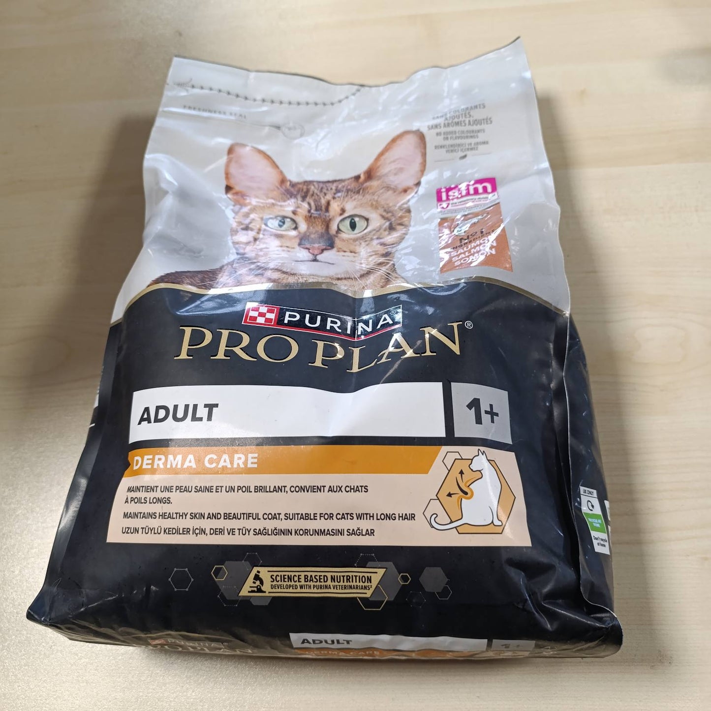 208804 - PURINA PRO PLAN Derma Care | Mace e Rritur me Qime të Gjata | Ushqim per Lëkurën e Shëndetshme dhe Qime të Shndritshme | Me Salmon | 4 x 3 kg
