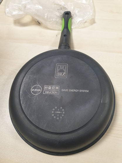213434 - BRA Tigan alumini i derdhur 28 cm me shtresë jo-ngjitëse, pa PFOA, i përshtatshëm për të gjitha sobat, përfshirë edhe induksionin