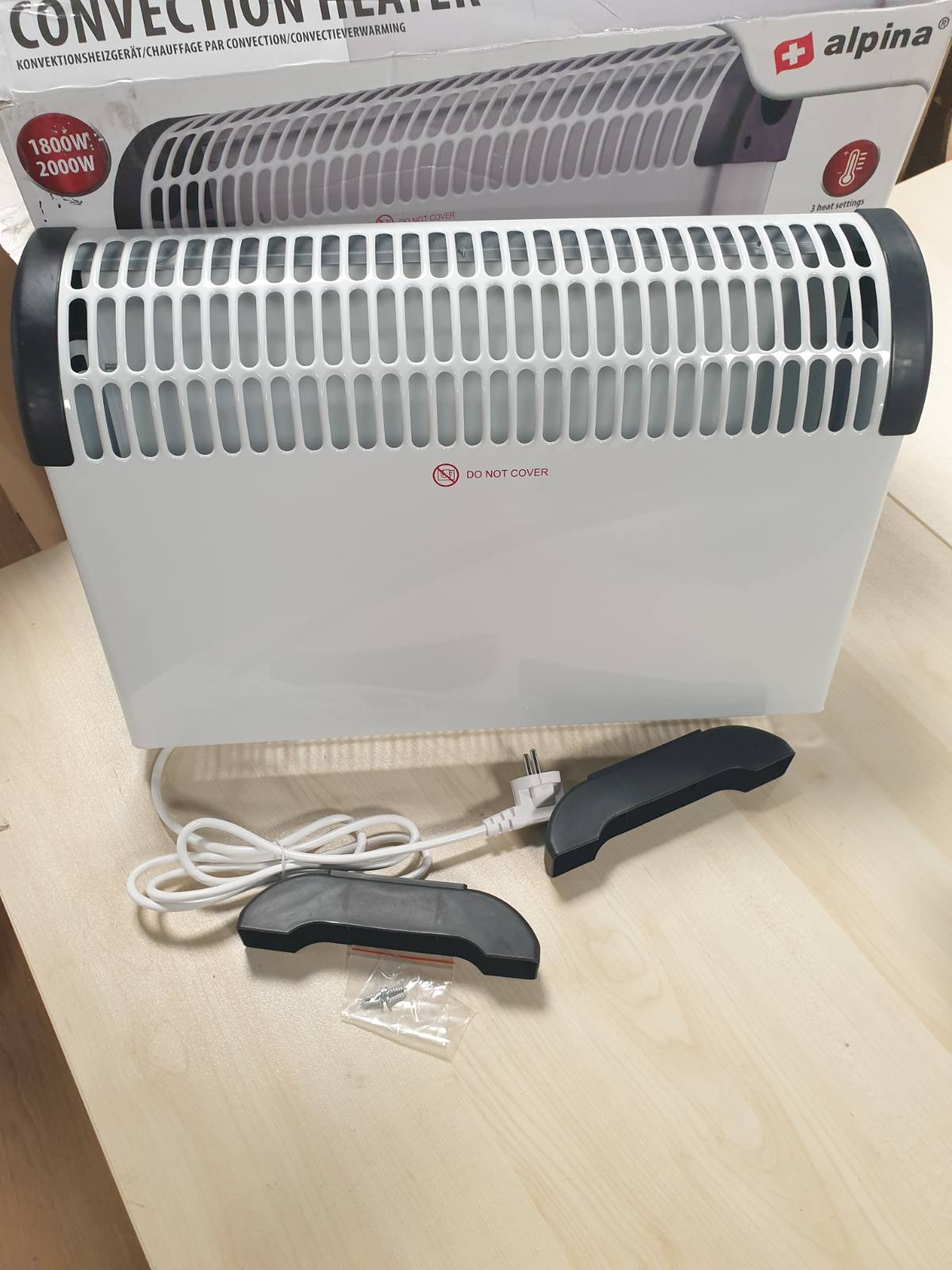 214222 - ALPINA Ngrohës Elektrik Konveksional 2000W - me Termostat të Rregullueshëm, Dhoma deri në 15m²