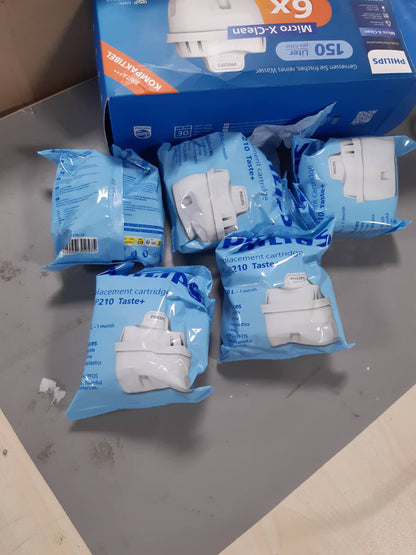 214300 - PHILIPS Filtra zëvendësues uji, pako me 6 copë, zvogëlon mikroplastikat, klorin, gëlqeren, metalet e rënda
