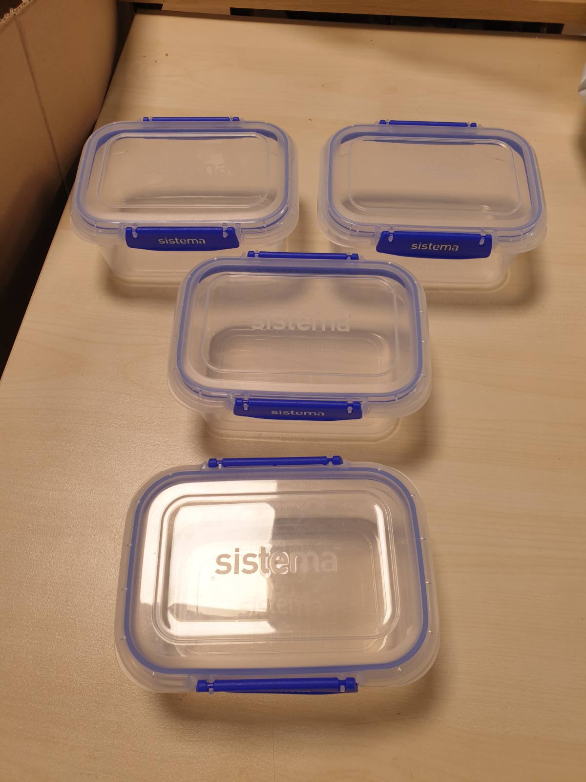 214883 - SISTEMA Set enësh për ruajtjen e ushqimit, 1 L, 4 enë hermetike, Mbyllje kundër rrjedhjeve