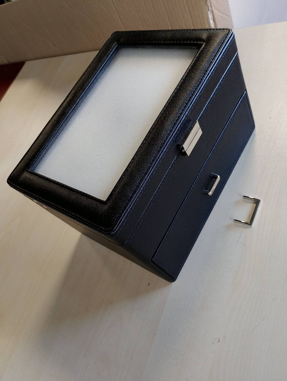 215258 - PROCASE Kuti Ore, 16 Vende, Kuti Organizuese për Bizhuteri, me Kapak Qelqi