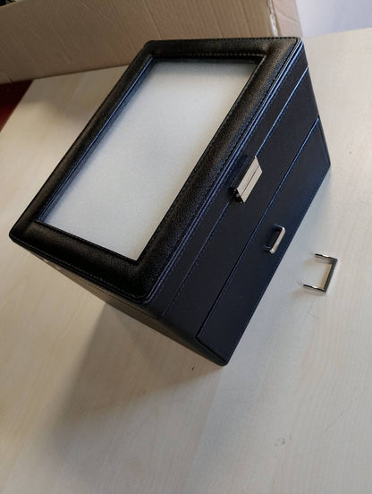 215258 - PROCASE Kuti Ore, 16 Vende, Kuti Organizuese për Bizhuteri, me Kapak Qelqi