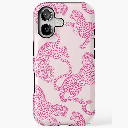 216888 - Këllëf rozë për iPhone me model leopard dhe stil Preppy