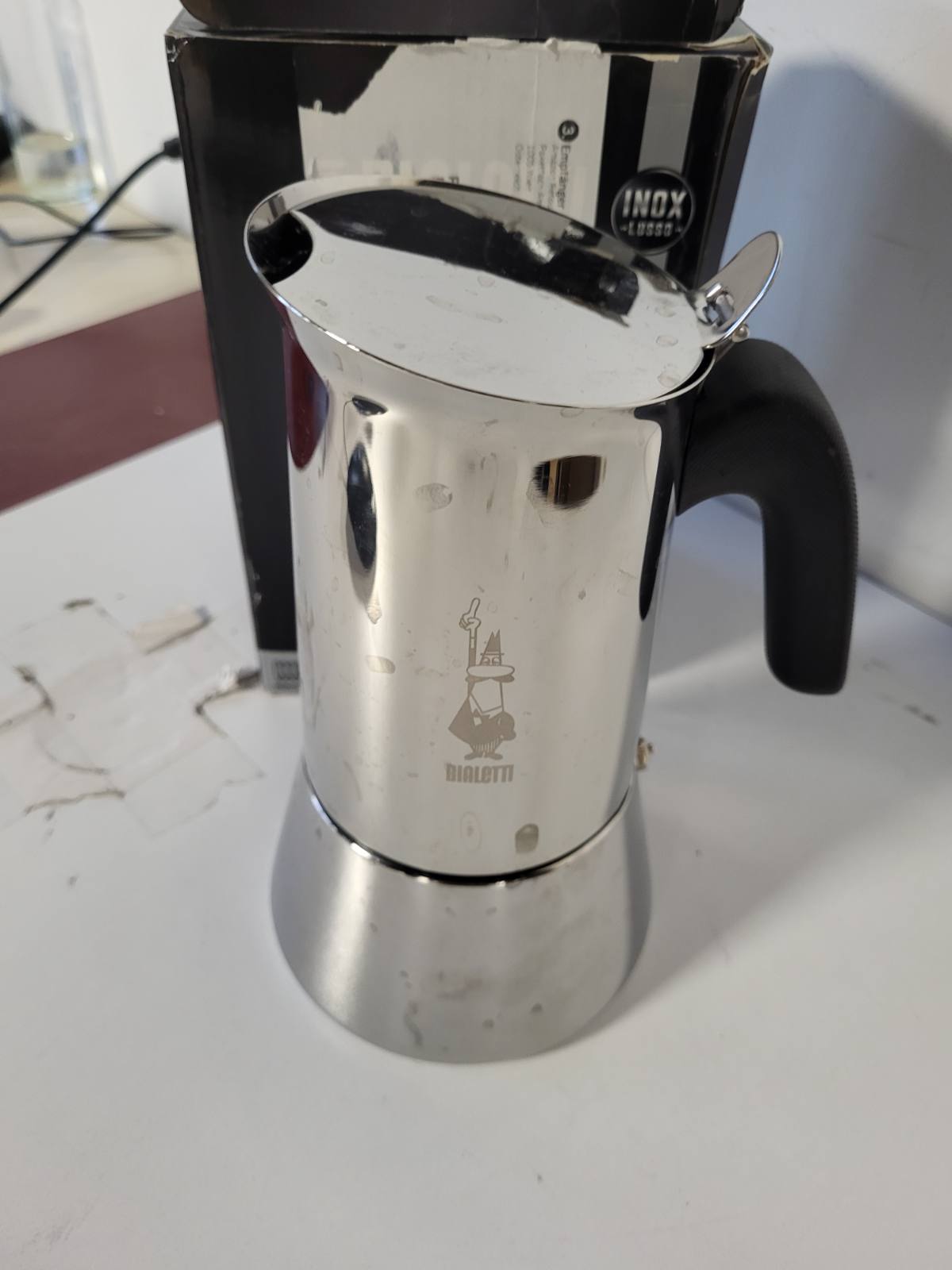 217356 - BIALETTI Venus Induction i Ri, Makinë kafeje Espresso prej çeliku inox, e përshtatshme për të gjitha llojet e sobave, 10 gota (460 ml), Alumini, Argjend