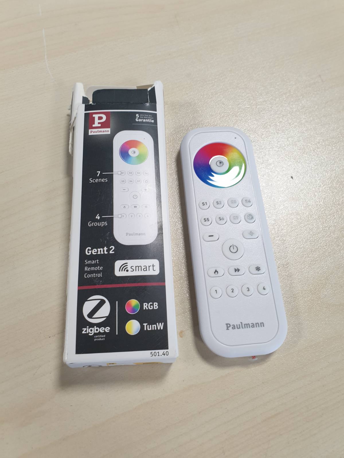 218097 - Paulmann Telekomandë Zigbee për Shtëpi Inteligjente 50140 Gent 2 e Bardhë