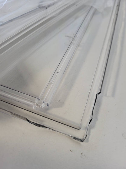 218109 - Kuti këpucësh transparente, akrilike 40x25x30 cm, me derë magnetike, vend për çanta dore, vitrinë shumëfunksionale për çanta dore, kozmetikë, këpucë, libra