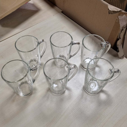 218215 - GLASMARK Gota Krosno Latte Macchiato, Set prej 6, Gota për Kapuçino, Gota Çaji me Doreza, Gota për Ëmbëlsirë, Gota Uji, Gota Kafeje, Gota për Verë të Ngrohur, Gota për Kafe të Ftohtë/Verë të Ngrohur, Gota për Grog, 6 x 400 ml