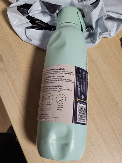 218263 - SODASTREAM Shishe metalike Fizz&go COOL, Kapacitet: 0.9L, Ngjyrë mente, Mund të lahet në lavastovilje, E pajtueshme me Duo, E-Duo, Terra, Mban pijet të nxehta dhe të ftohta deri në 12 orë, Pa BPA, Paketim me 1