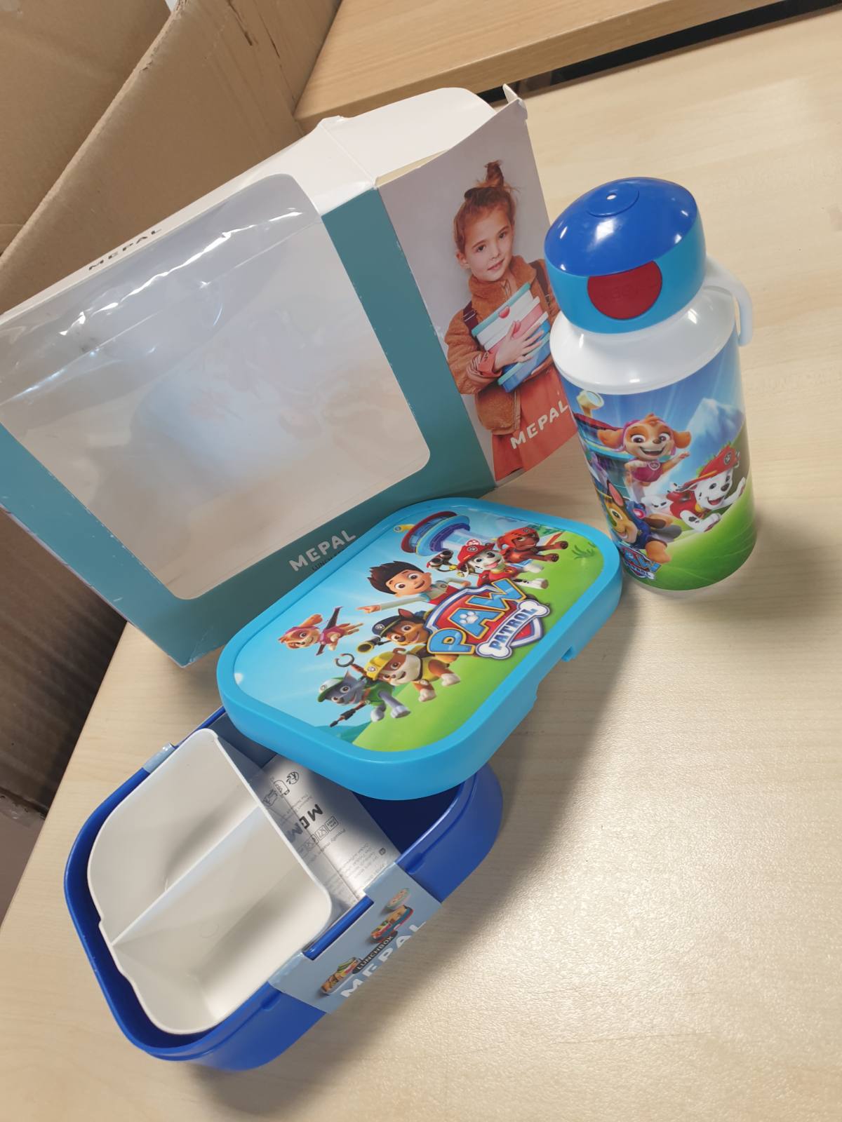 218356 - MEPAL Set Dreke për Kampus - Kuti Dreke për Fëmijë me Shishe që Hapet dhe Kuti Dreke - 400 ml + 750 ml - Qenushët Paw Patrol