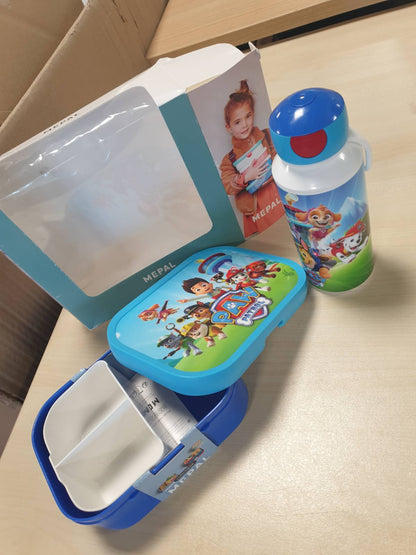 218356 - MEPAL Set Dreke për Kampus - Kuti Dreke për Fëmijë me Shishe që Hapet dhe Kuti Dreke - 400 ml + 750 ml - Qenushët Paw Patrol