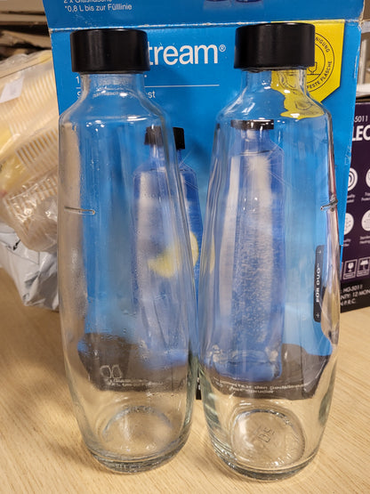 218489 - SODASTREAM Shishe qelqi 1L DUO, mund të lahet në lavastovilje, e pajtueshme me DUO dhe E-DUO, paketim me 2 copë