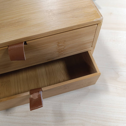 218569 - 5FIVE - kuti me 2 sirtarë me rripa lëkure bambuje
