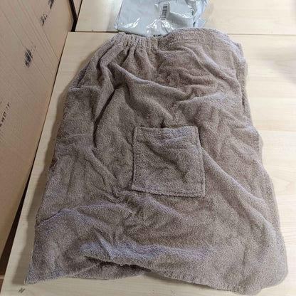 218808 - ZOLLNER Kilt sauna për femra, ngjyrë kafe, pambuk, madhësia S/M, e lahet deri në 60°C, Oeko Tex®