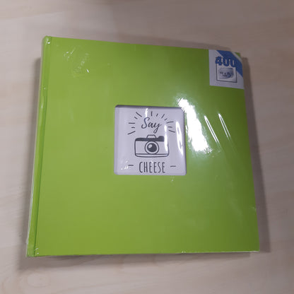 218817 - HAMA Album Fotosh Jumbo 30x30 cm (libër fotografish me 100 faqe të bardha, album për 400 foto për dizajn dhe ngjitje vetjake) jeshile